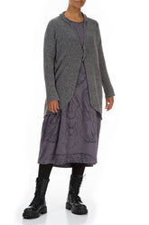 Pin Closure Grey Wool Cardigan 4