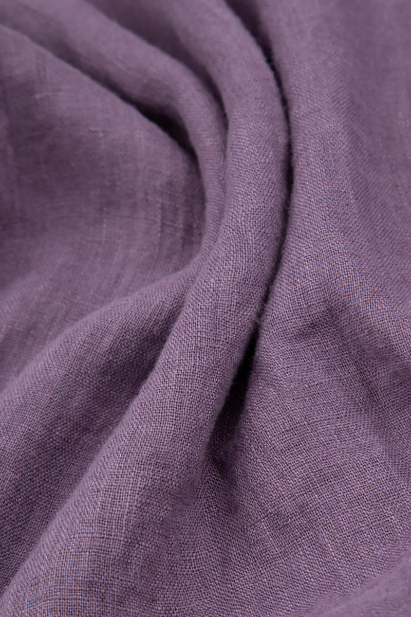 Pin Tucks Amethyst Linen Dress 5