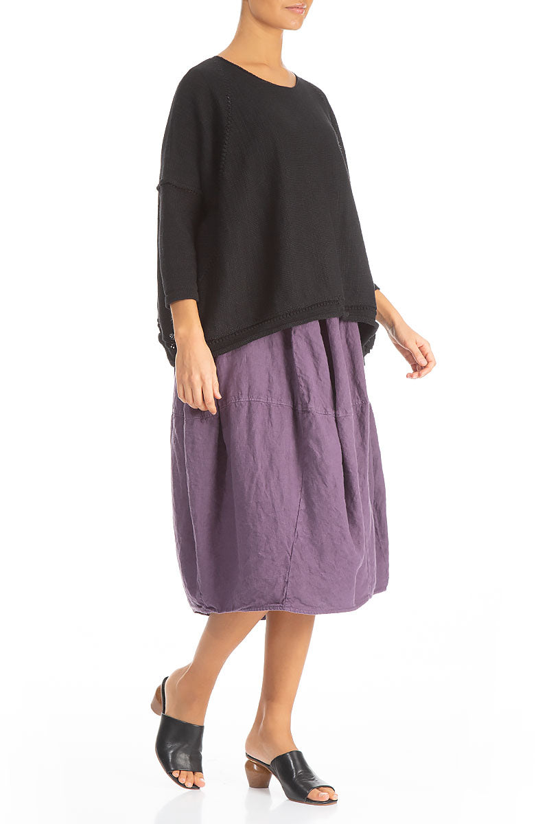 Pinhole Lines Décor Black Linen Jumper 4