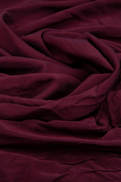 Pleated Wine Silk Bamboo Dress 5