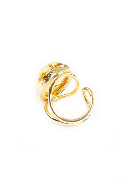 Queen Oval Amber Ring