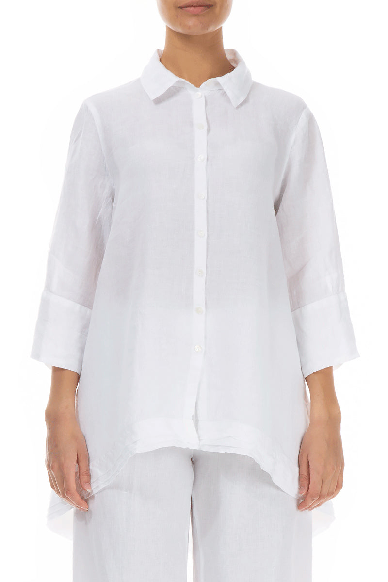 Relaxed White Linen Shirt - GRIZAS | Natural Contemporary Womenswear