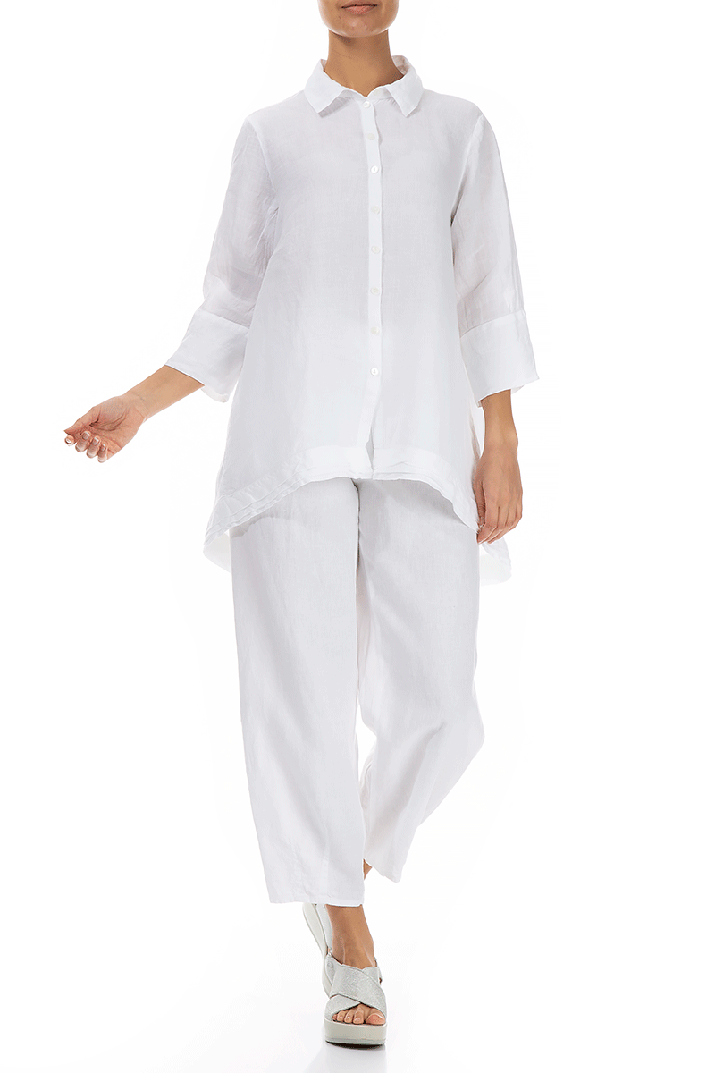 Relaxed White Linen Shirt - GRIZAS | Natural Contemporary Womenswear