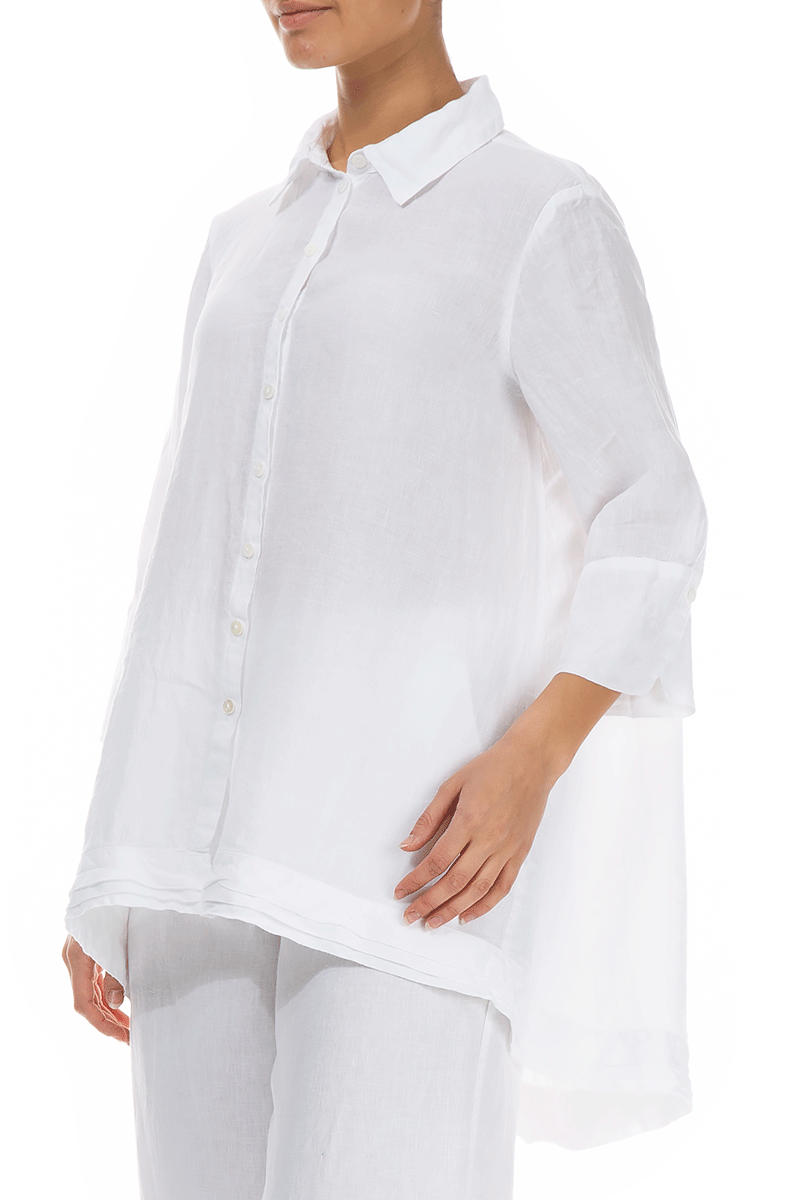 Relaxed White Linen Shirt - GRIZAS | Natural Contemporary Womenswear