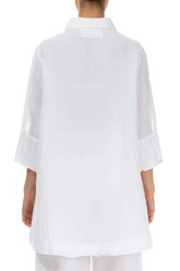 Relaxed White Linen Shirt - GRIZAS | Natural Contemporary Womenswear