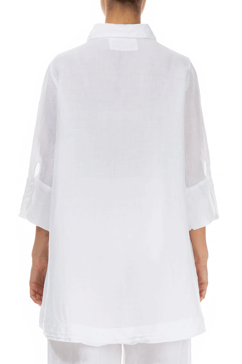 Relaxed White Linen Shirt - GRIZAS | Natural Contemporary Womenswear