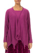 Crinkled Royal Fuchsia Silk Jacket - Blouse 1