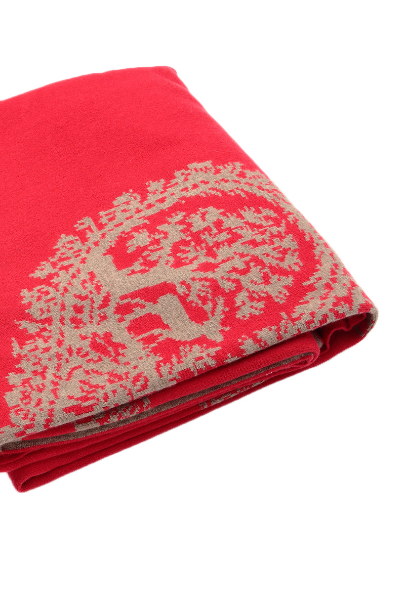 Royal Red Pure Cashmere Blanket