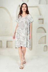 Ruched Camomile Linen Dress 7