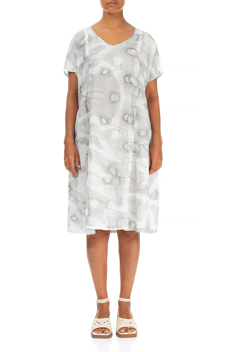 Ruched Camomile Linen Dress 2