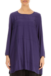Seam Décor Purple Silk Bamboo Tunic 1