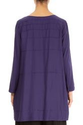 Seam Décor Purple Silk Bamboo Tunic 2