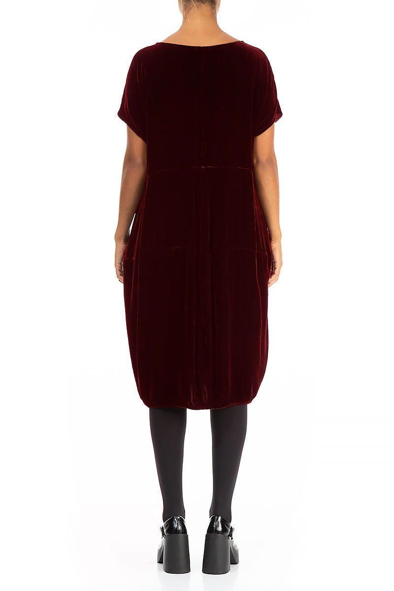 Grizas Midi outlet Dress & Scarf Linen Burgundy Lagenlook Boxy Oversized Large