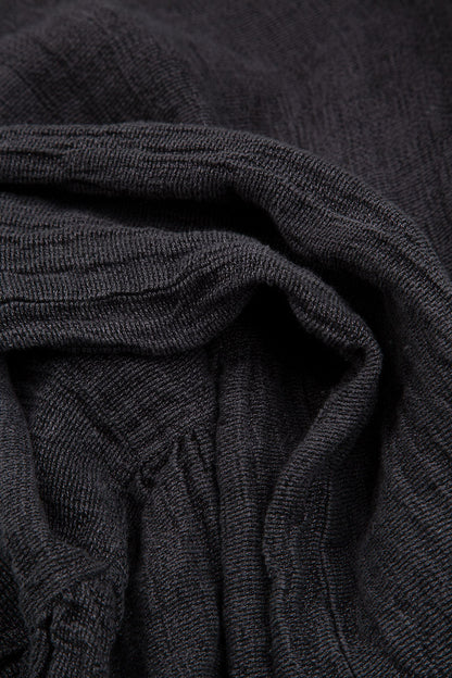 Sleeveless Balloon Charcoal Mélange Linen Dress 6