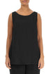 Sleeveless Black Linen Top 1