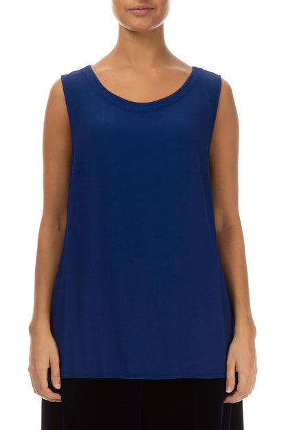 Sleeveless Sapphire Viscose Top 1