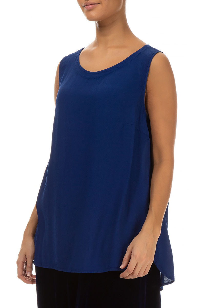 Sleeveless Sapphire Viscose Top 3