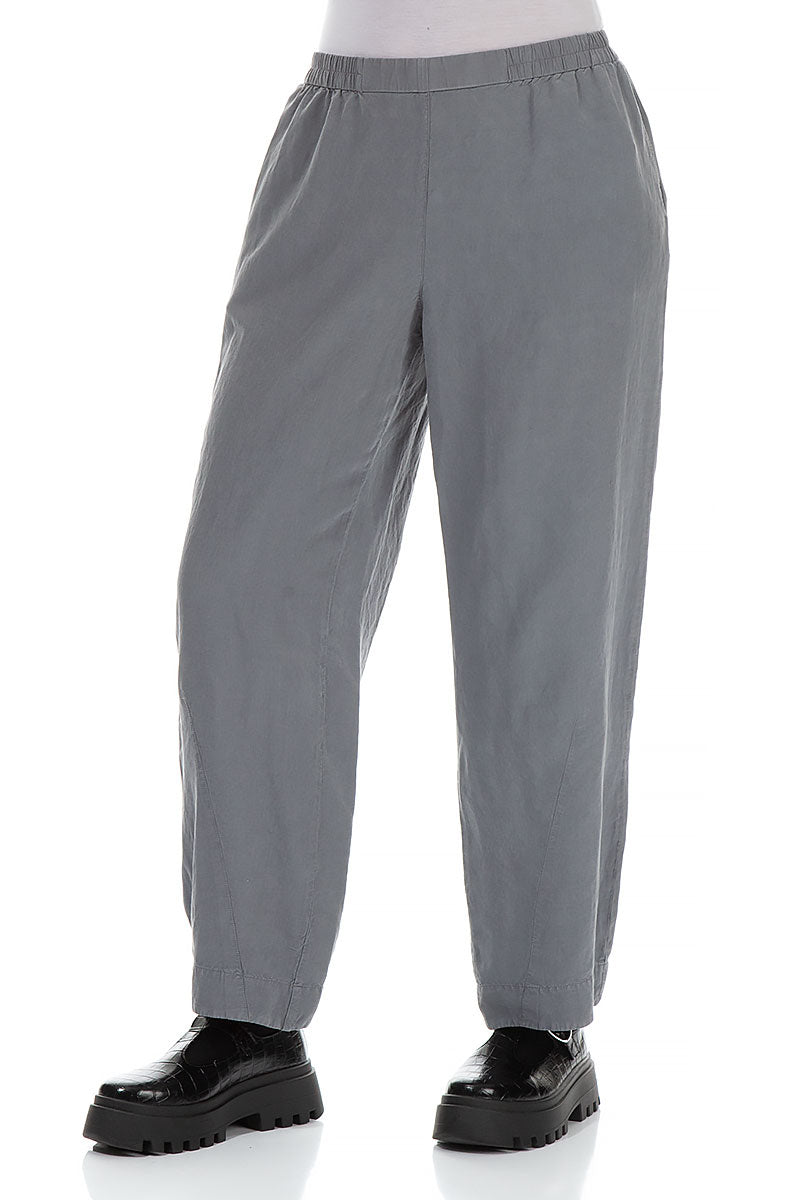 Straight Iron Silk Linen Trousers