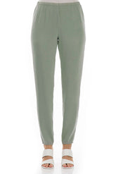 Stylish Pistachio Silk Leggings 1