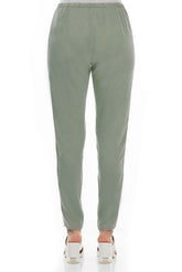 Stylish Pistachio Silk Leggings 2