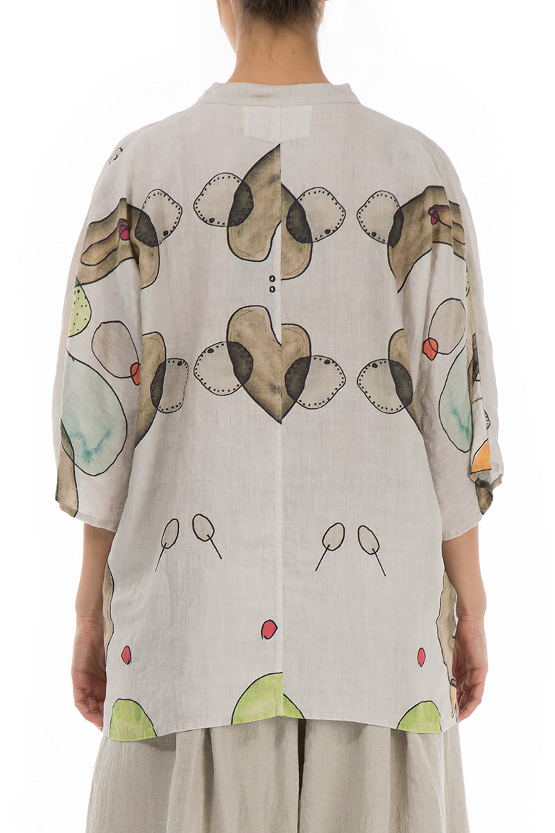 Two Pockets Earthy Linen Shirt 2