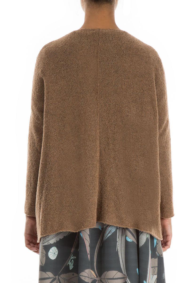 Two Pockets Caramel Wool Sweater 2