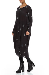 Wide Abstract Print Silk Viscose Dress 3