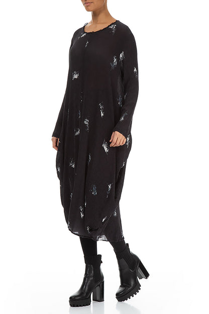 Wide Abstract Print Silk Viscose Dress 3