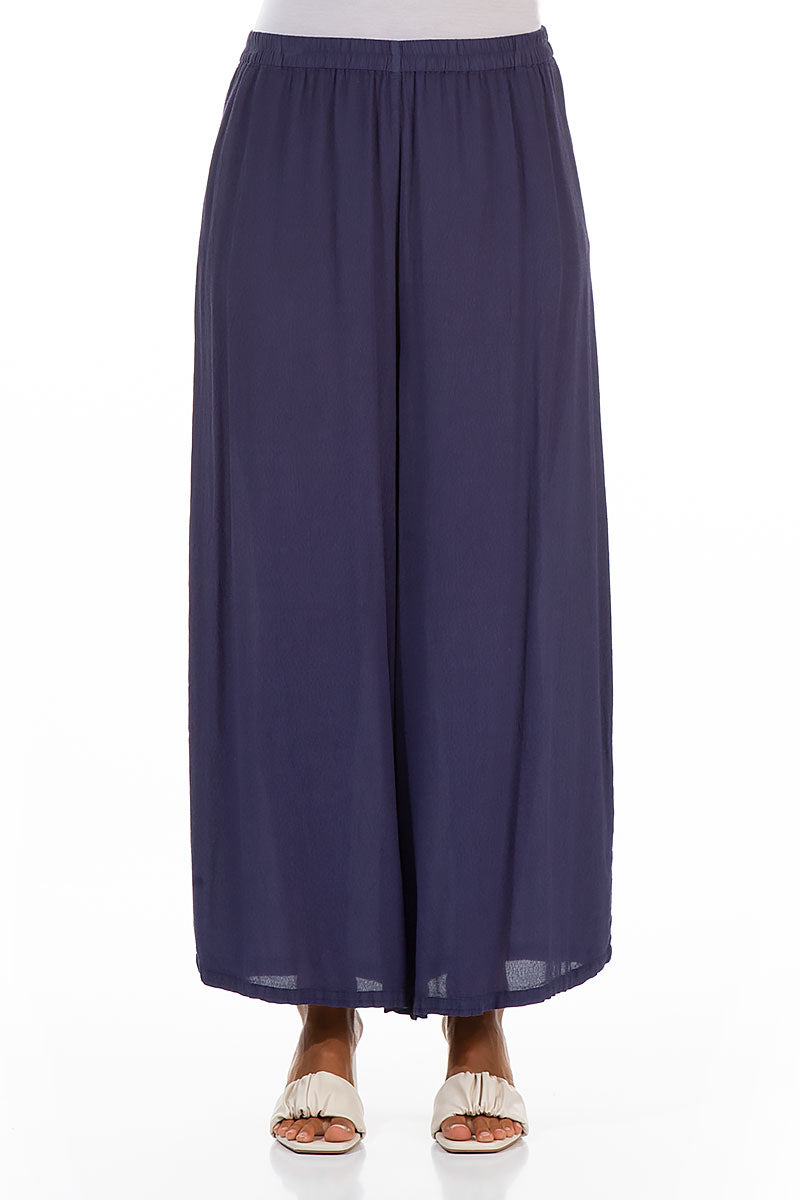 Wide Amethyst Viscose Trousers