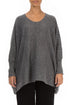 Wide Boxy Grey Wool Sweater 1