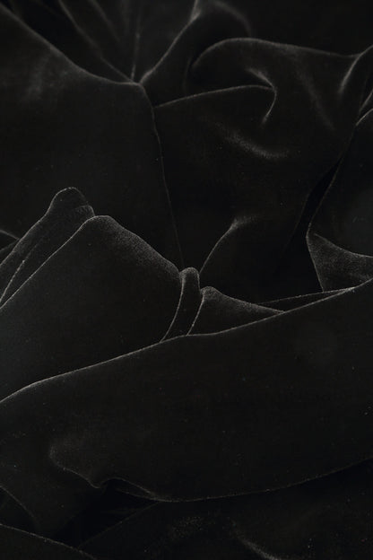 Black Silk Velvet Shift Dress 5